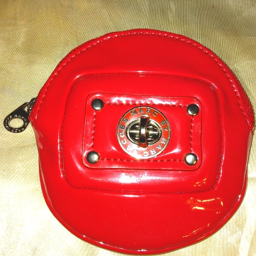 ☆LOWEST☆Rare☆MARC JACOBS☆Bright Red Genuine Leather Coin Purse Keyfob - Picture 15 of 16
